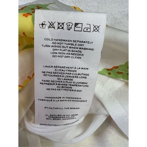 Faithfull the brand dress women’s size 4 Loucetta white yellow orange floral new - Picture 10 of 14